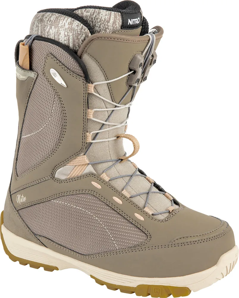 Nitro Monarch TLS Womens Snowboard Boots in Stone 2024