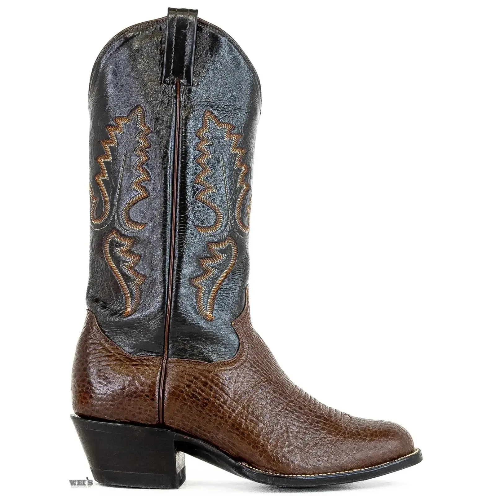 Panhandle Slim/Sanders Men's Cowboy Boots 13" Bullhide Chocolate Cowboy Heel R Toe