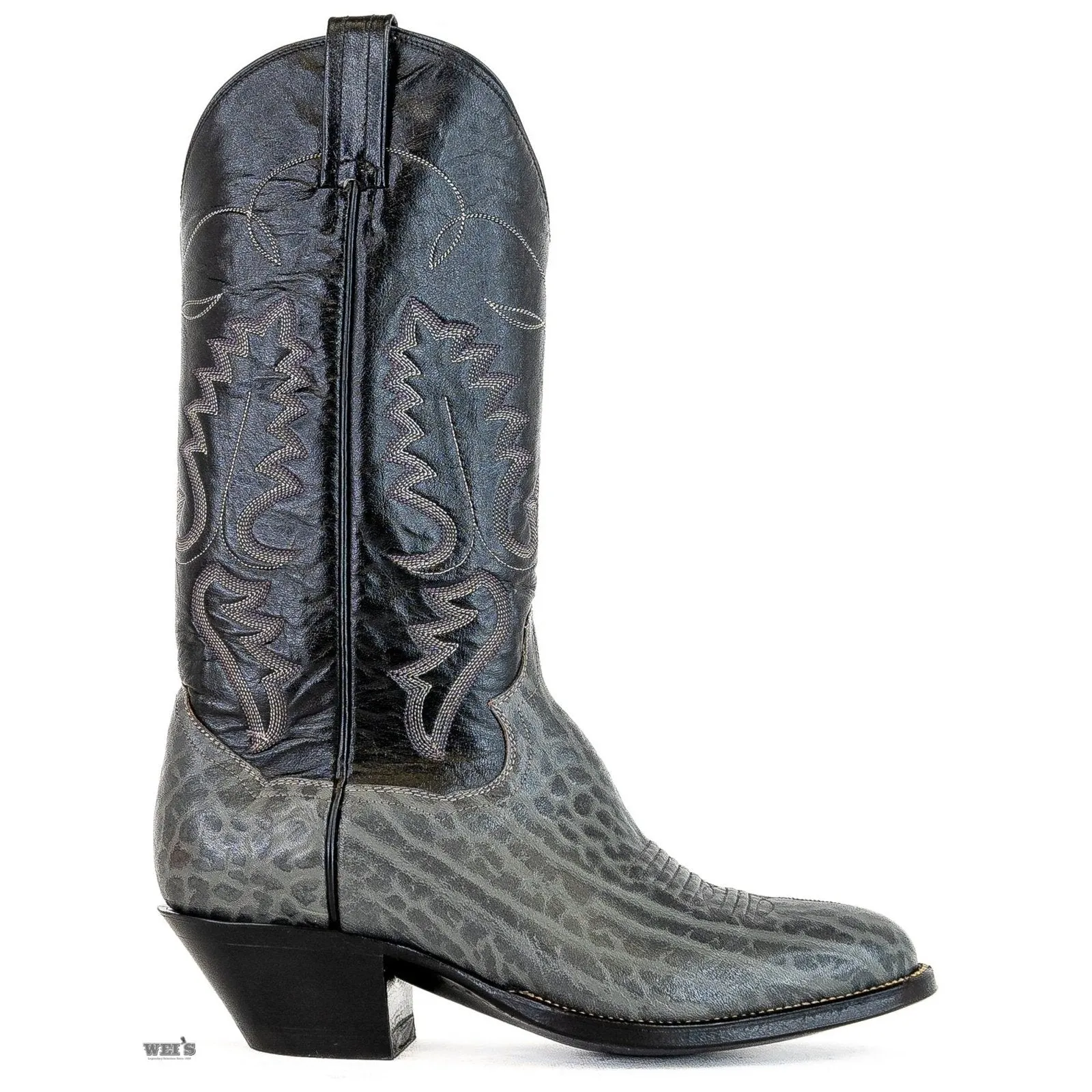 Panhandle Slim/Sanders Men's Cowboy Boots 13" Bullhide Grey Cowboy Heel R Toe