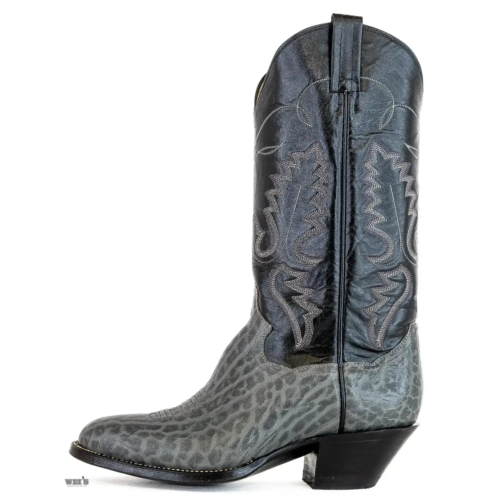 Panhandle Slim/Sanders Men's Cowboy Boots 13" Bullhide Grey Cowboy Heel R Toe