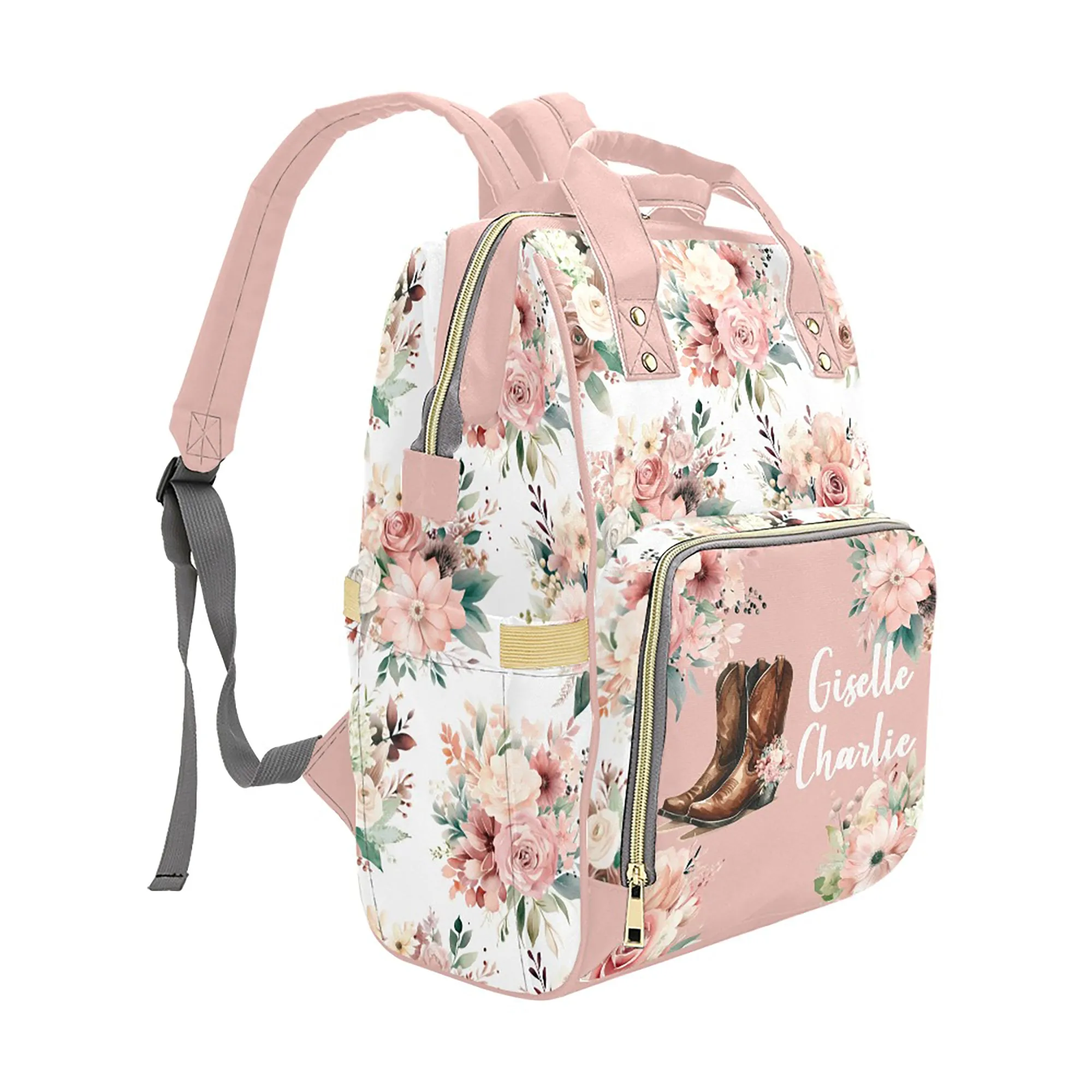 PERSONALIZED DIAPER BAG BACKPACK | COWGIRL FLORAL WESTERN