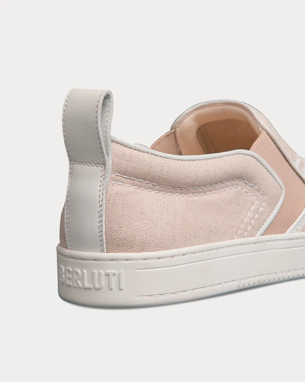 Playtime Cotton Beige Slip On Sneakers