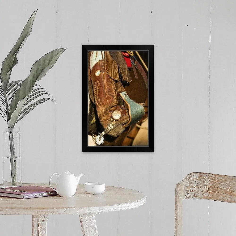 "Cowboy Boots" Black Framed Print