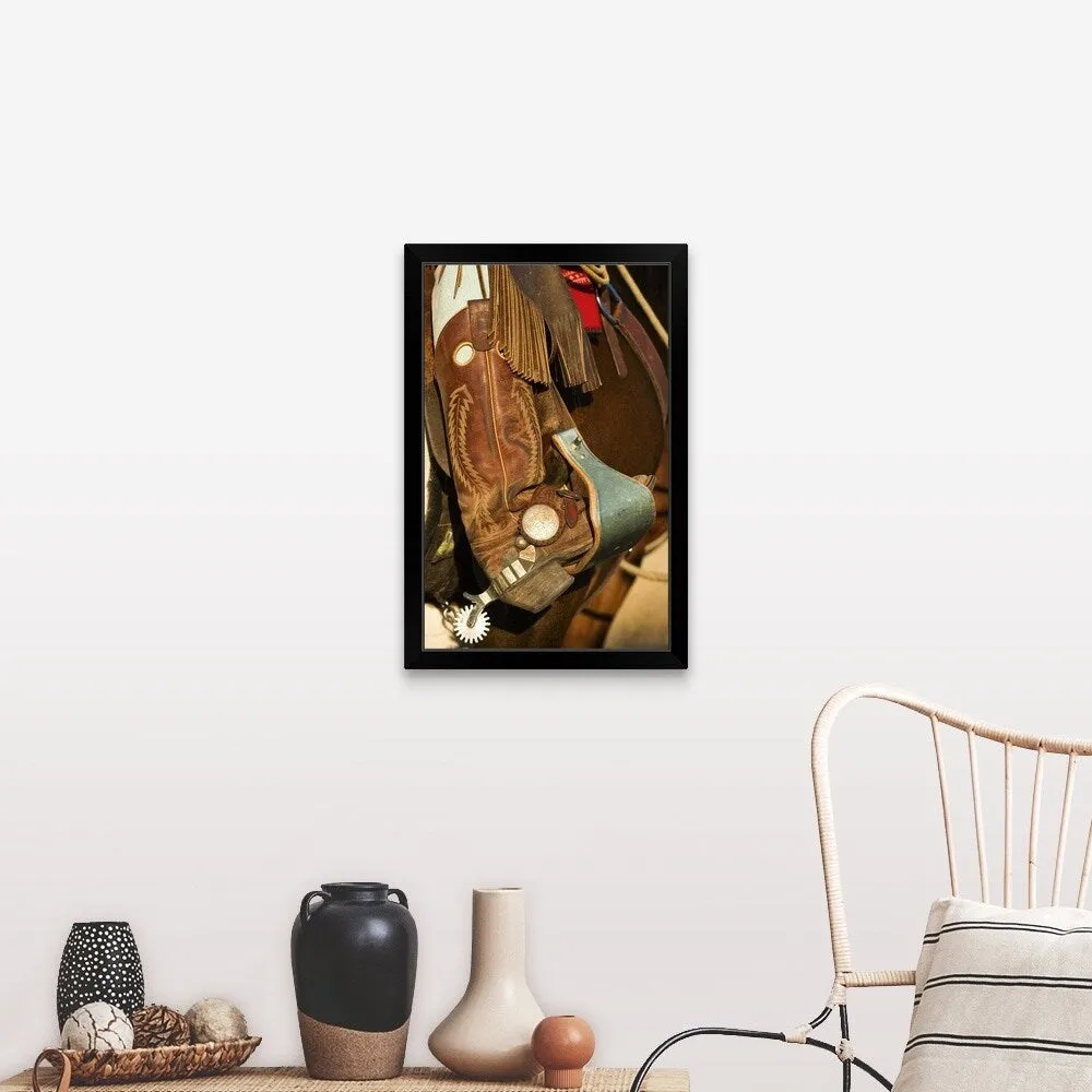 "Cowboy Boots" Black Framed Print