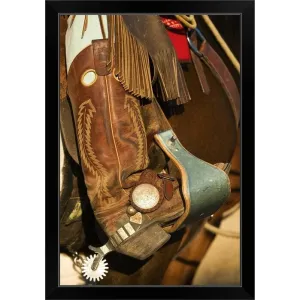 "Cowboy Boots" Black Framed Print