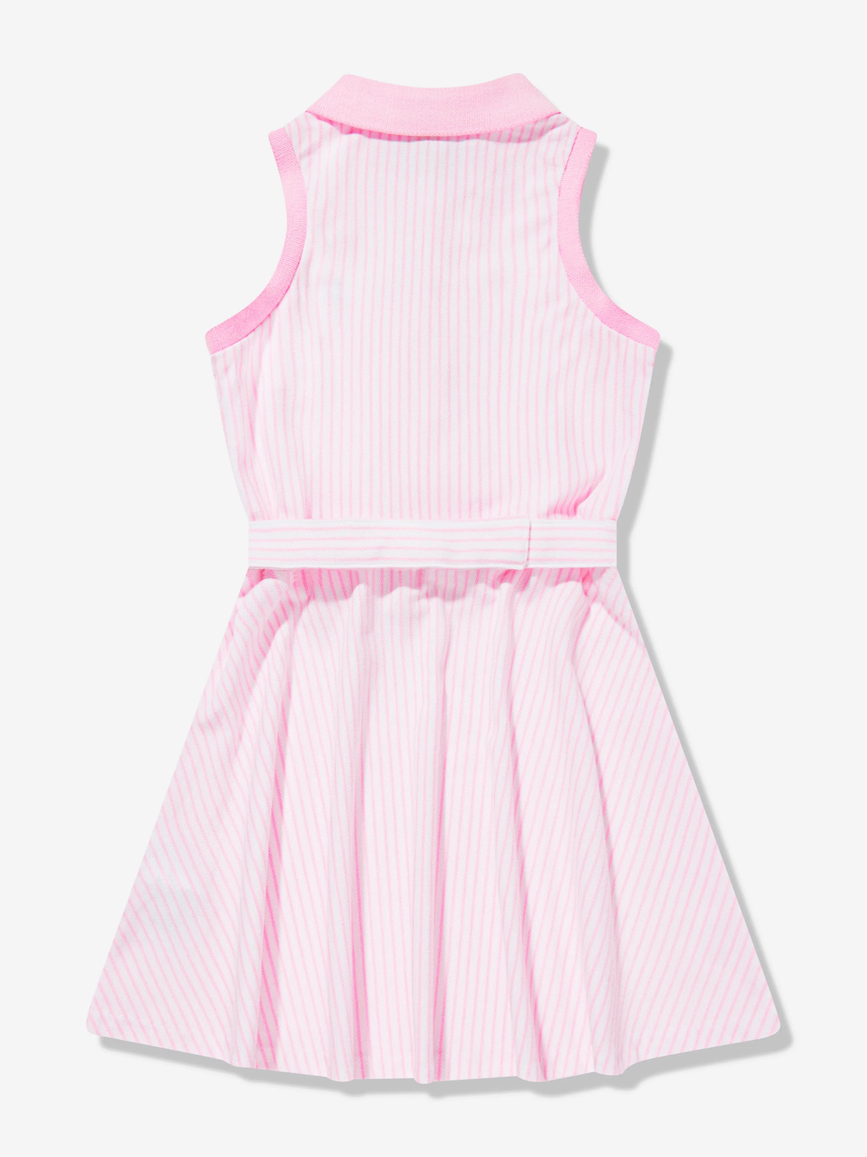 Ralph Lauren Girls Sleeveless Oxford Dress in Pink