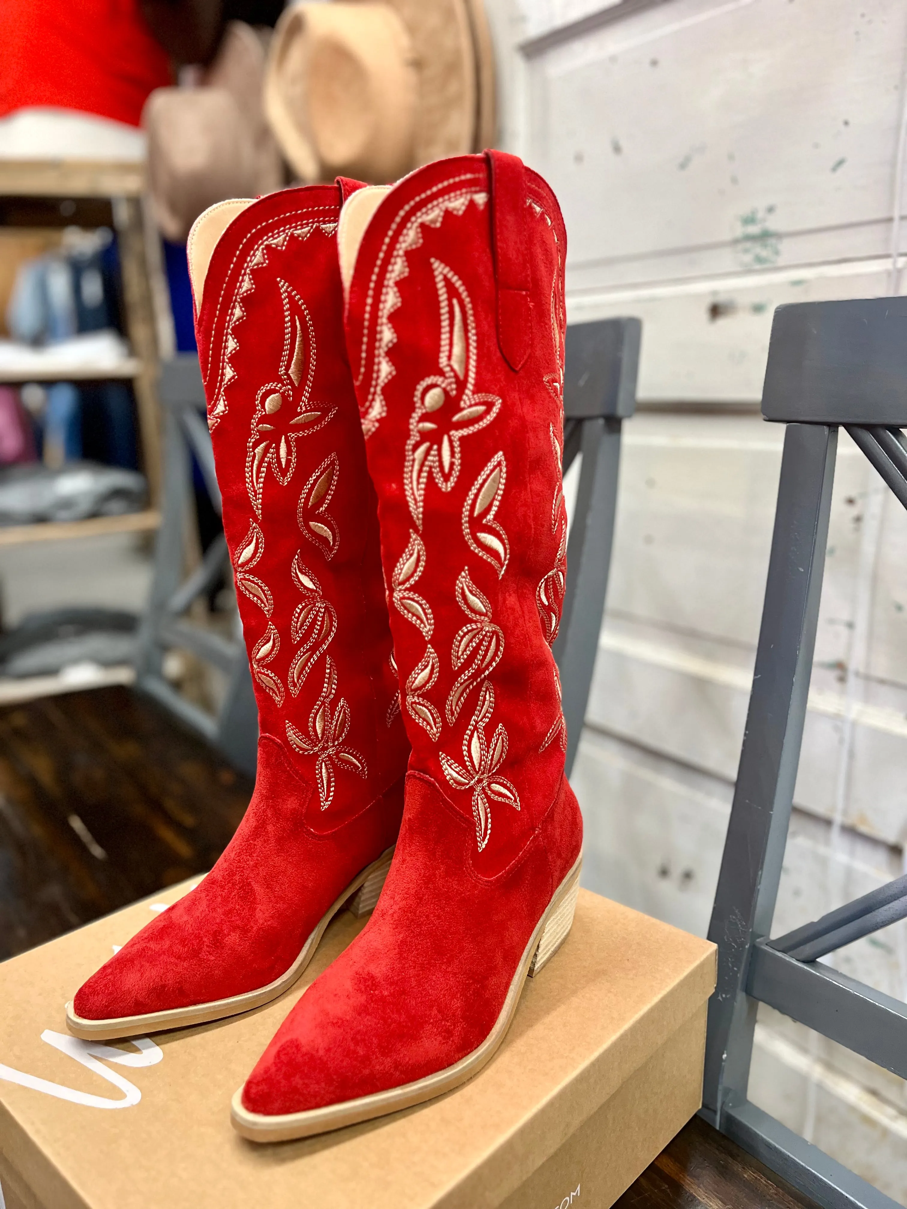 Red rider cowgirl boots