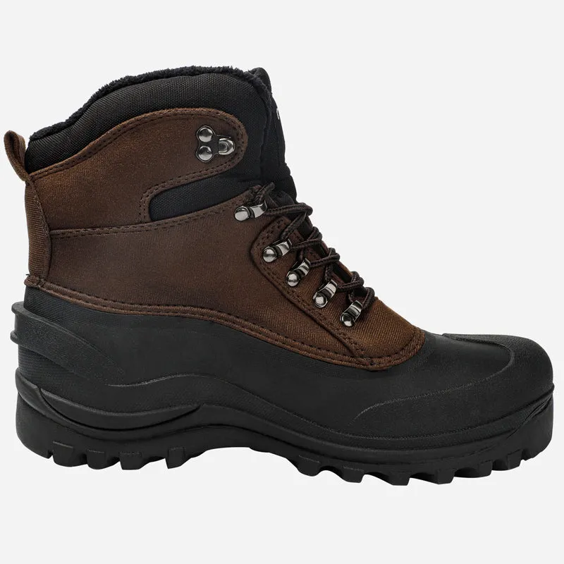 riemot Men's Winter Boots Brown Snow Boots(Upgraded Version)