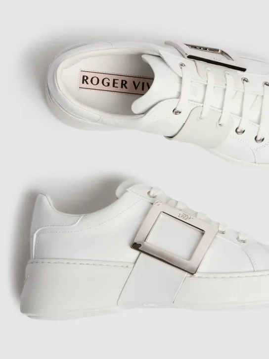 Roger Vivier   40mm Viv skate leather sneakers 