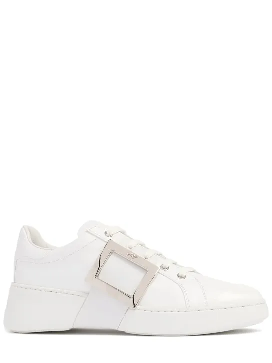 Roger Vivier   40mm Viv skate leather sneakers 