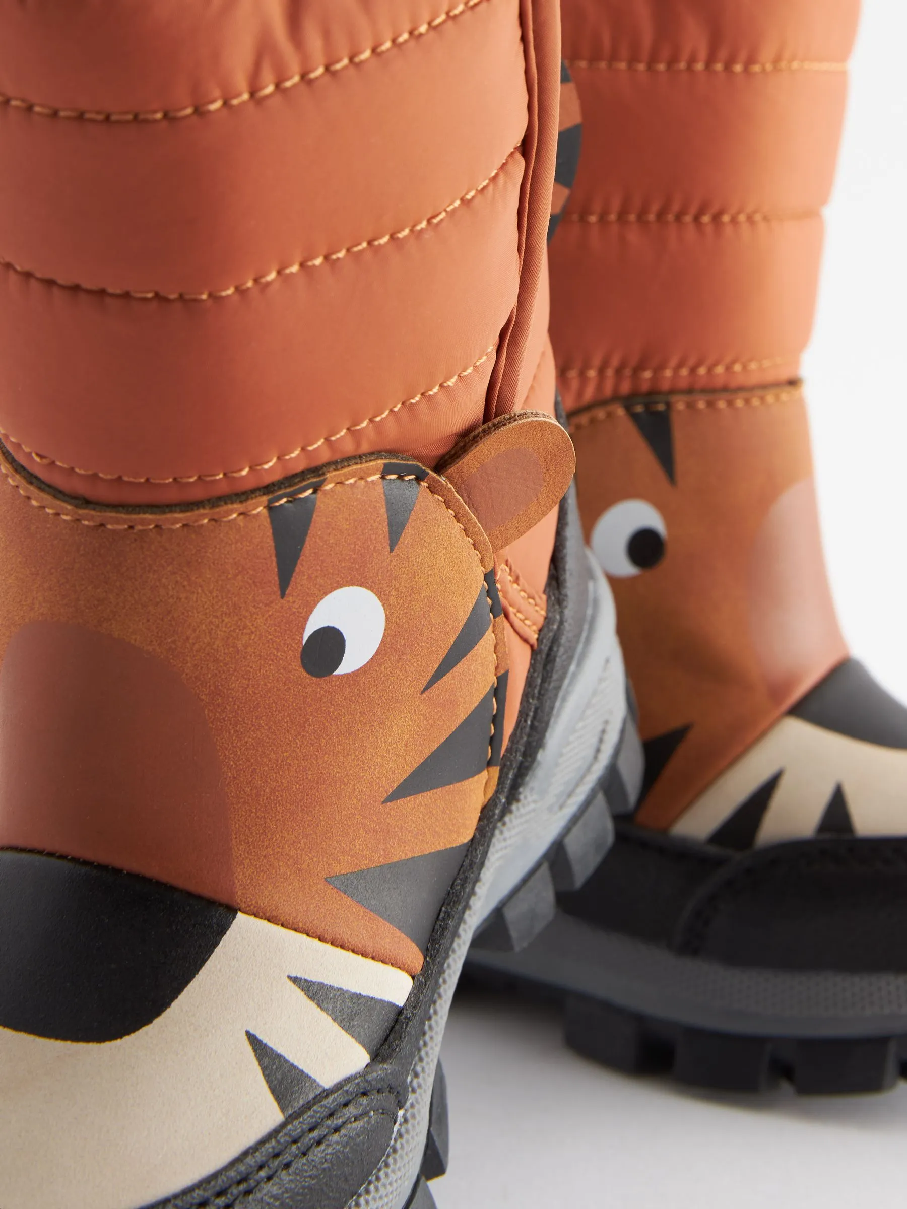 Rust Brown Tiger Character Snowboot'