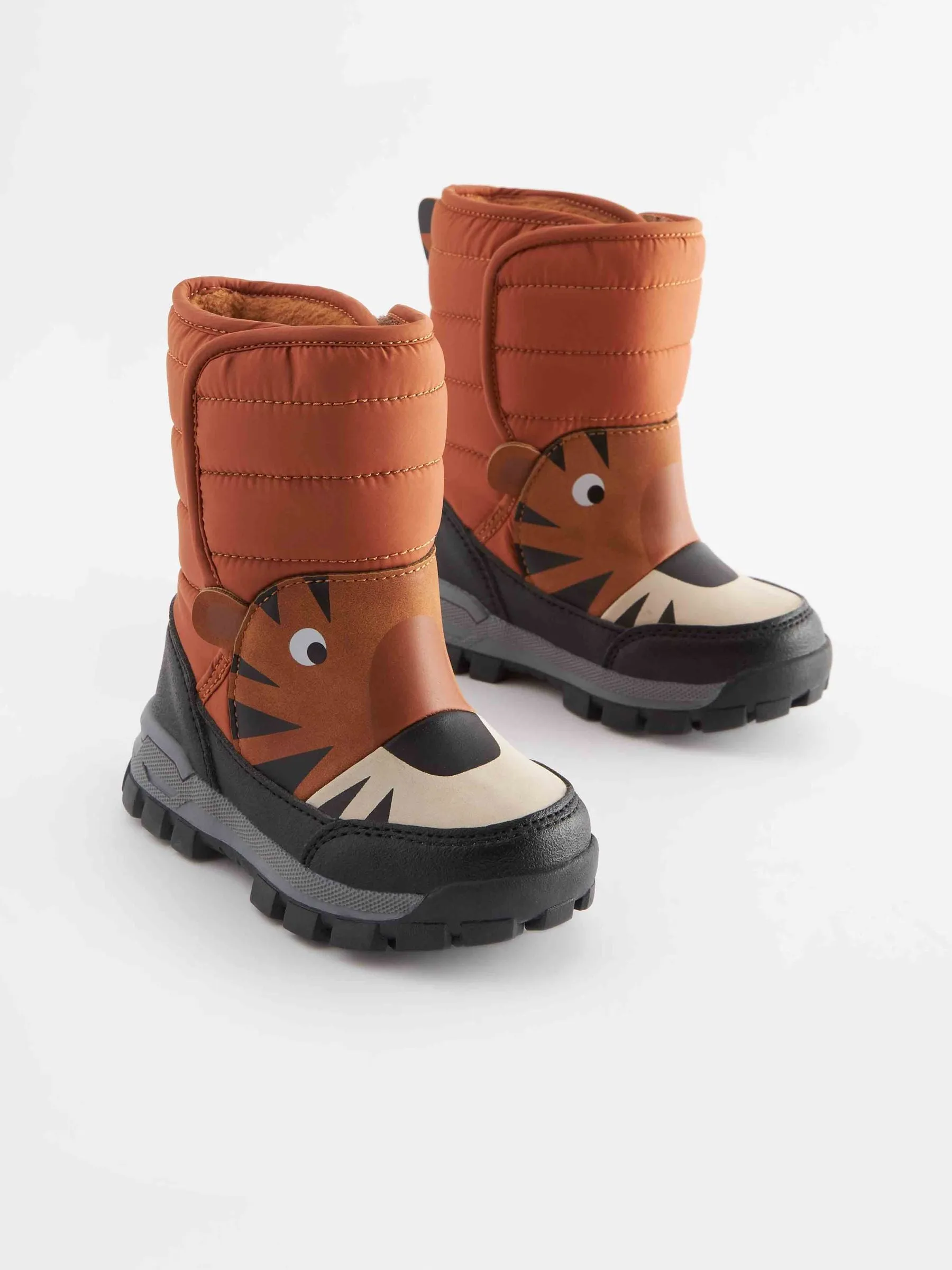Rust Brown Tiger Character Snowboot'
