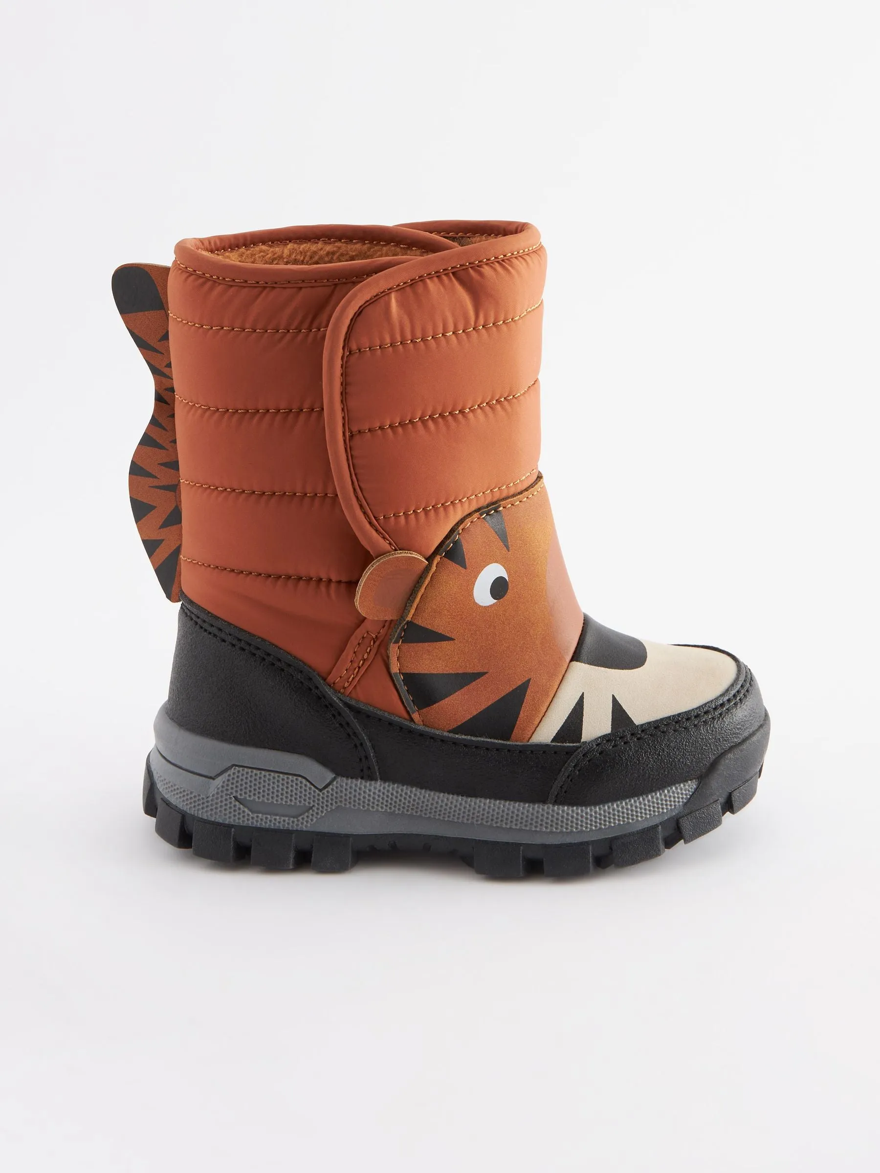 Rust Brown Tiger Character Snowboot'