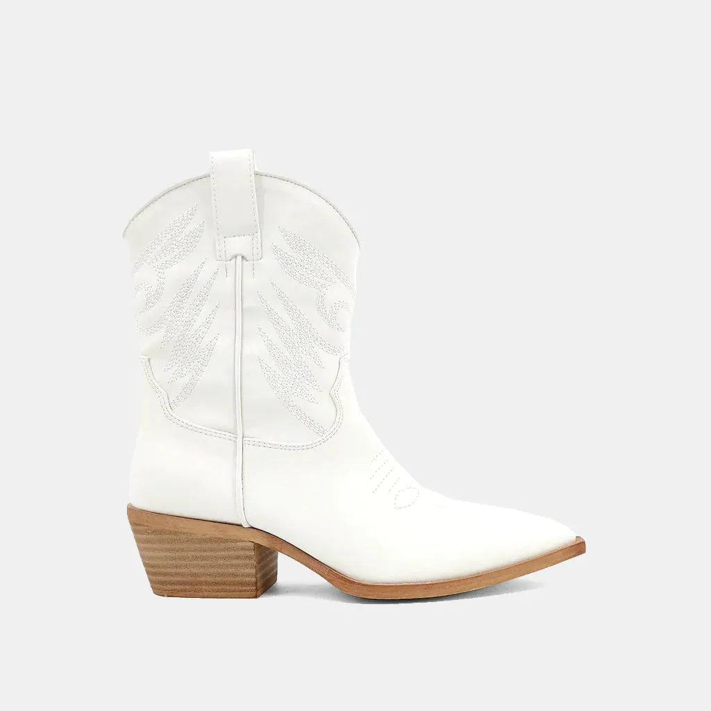 Shu Shop Zahara White Booties