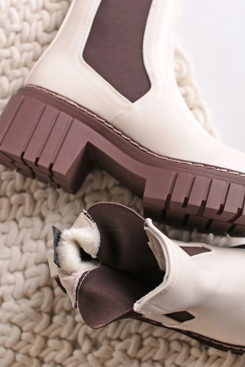 Suedo ankle boots - Beige