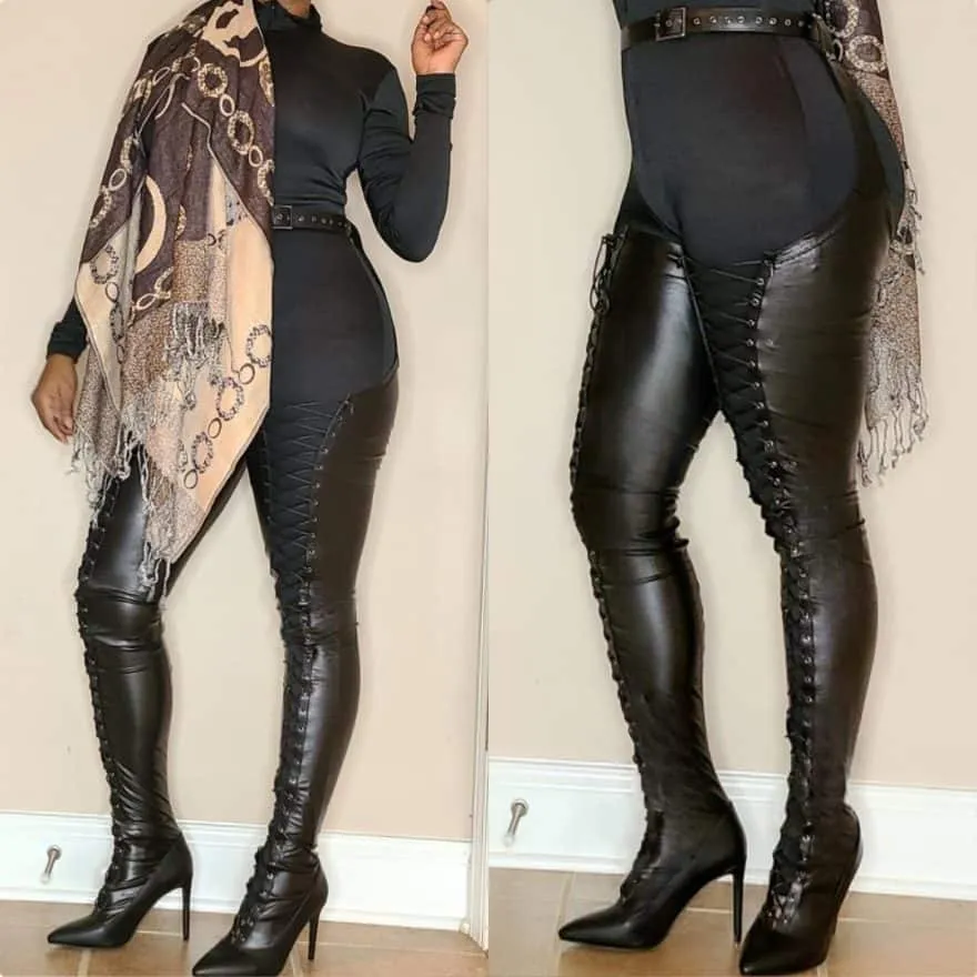 Super Stretch Lace Up Heel Chap