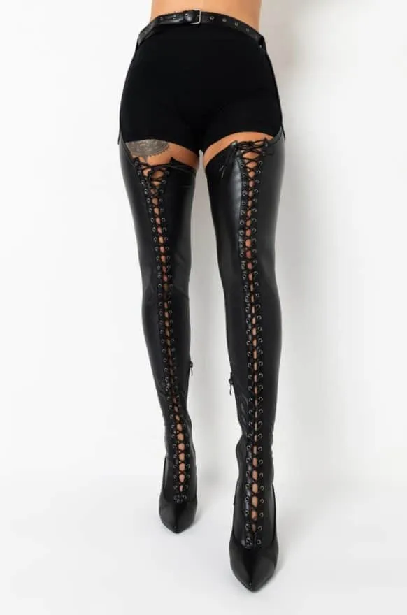 Super Stretch Lace Up Heel Chap