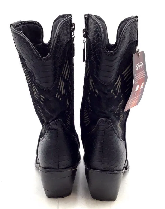 Xelement Men's Black Cowboy Western Boots - Size 8.5